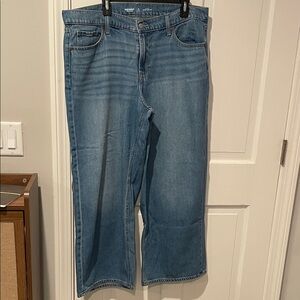 Old Navy Mid-Rise Baggy Wide Leg Jeans - Blue